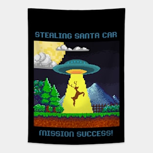 Stealing Santa Car Tapestry