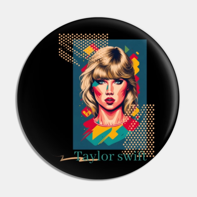 Taylor swift colorful painting art style design