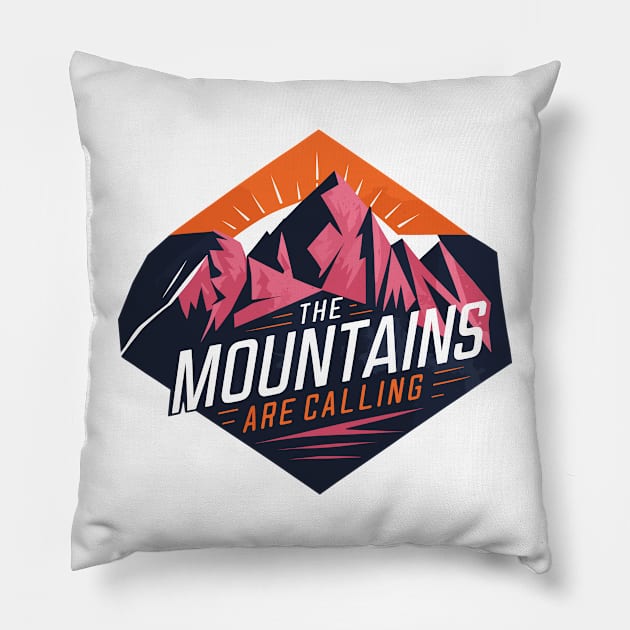 Adventure Awaits | The Mountains Are Calling Pillow by DefineWear