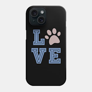 Cute Cat Gift With Paw Print, Love My Cat Phone Case