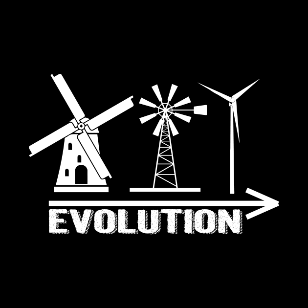 Windmill T-Shirt Wind Turbine Evolution Wind Power by andrelisser