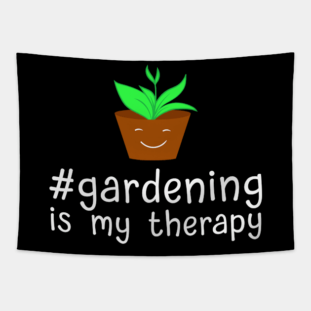 Gardening Is My Therapy Tapestry by TheBestHumorApparel