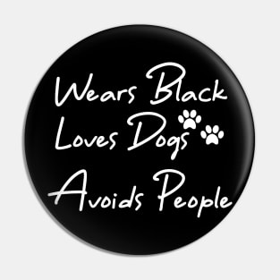 wears black loves dogs avoids people Pin