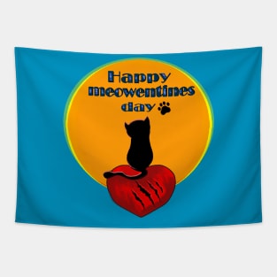 Happy meowentines day Tapestry