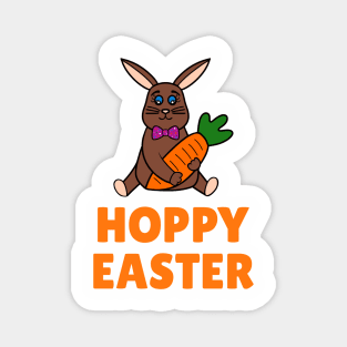 HOPPY Easter Bunny Carrot Magnet