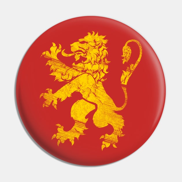 Gold Lion Rampant Pin by GAz