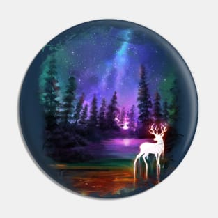 Deer in wood Pin