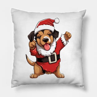 Cartoon Christmas Bernese Dog Dancing Pillow