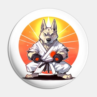 karate dog Pin