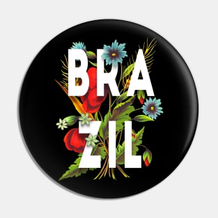 Brazil Proud Flag, Brazil gift heritage, Brazilian girl Boy Friend Brazilian Pin