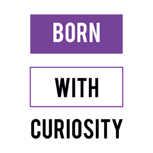 Statement Born With Curiosity Meme Ultra Violet T-Shirt