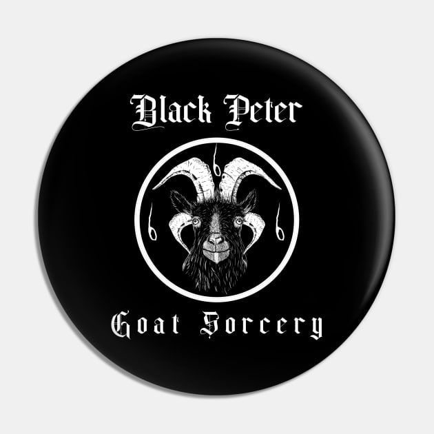 Black Peter Goat Sorcery Pin by dflynndesigns