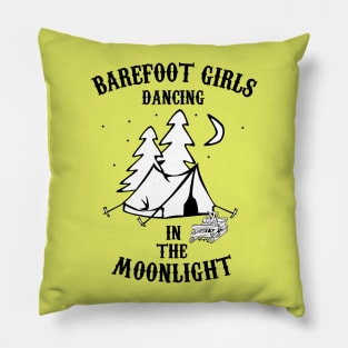 Barefoot Girls Dancing In The Moonlight Pillow