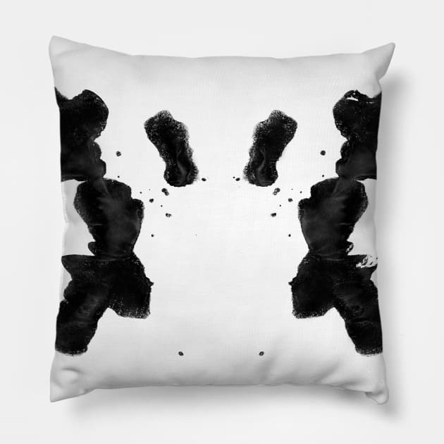 Rorschach Inkblot 02 Pillow by amini54