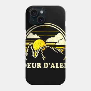 Coeur dAlene Idaho ID Shirt Vintage Hiking Mountains Phone Case