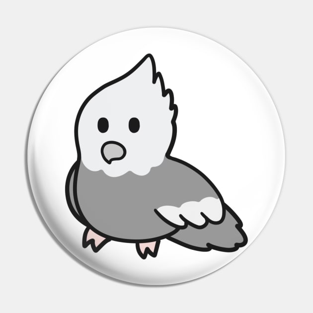 Cute Whiteface Cockatiel Pin by BiscuitSnack