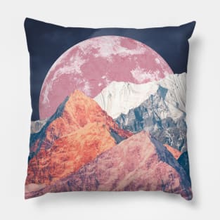 Pink Moon Rising Pillow