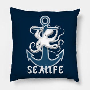 Sealife - Octopus on anchor Pillow