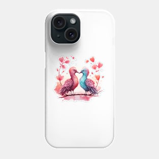 Valentine Kissing Turkey Bird Couple Phone Case