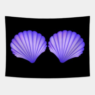 Purple Violet Mermaid Shell Bra - Mermaid Sea Shell Bra Costume Tops Tapestry