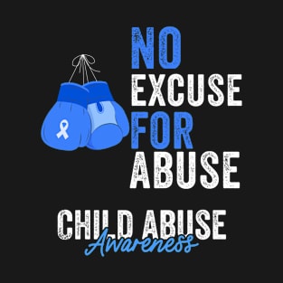 Child Abuse Prevention Awareness Month Blue Ribbon gift idea T-Shirt