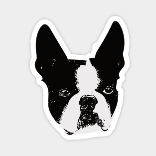 Boston Bull Terrier Face Magnet