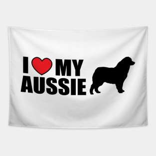 I LOVE MY AUSSIE  (BLACK) Tapestry