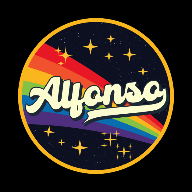 Alfonso // Rainbow In Space Vintage Style by LMW Art