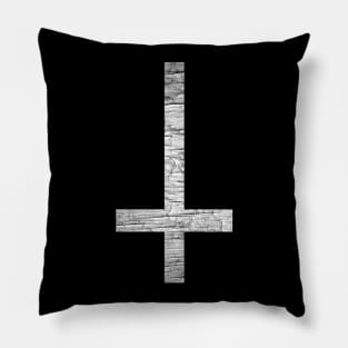 Inverted Cross Grunge Pillow