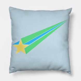 green and blue Starfall Pillow