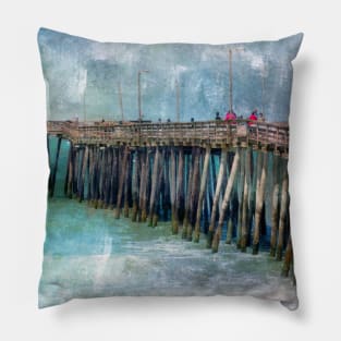 Nature's Intensity in Deep Blues Pillow