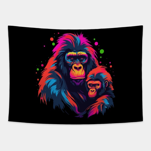 Gorilla Mothers Day Tapestry by JH Mart