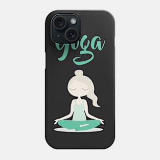 Young Yoga Lady sitting in Lotus Position Phone Case