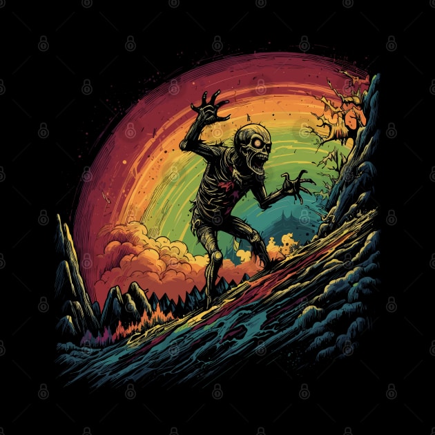 Somewhere Over The Zombie Rainbow by Geektastic Designs