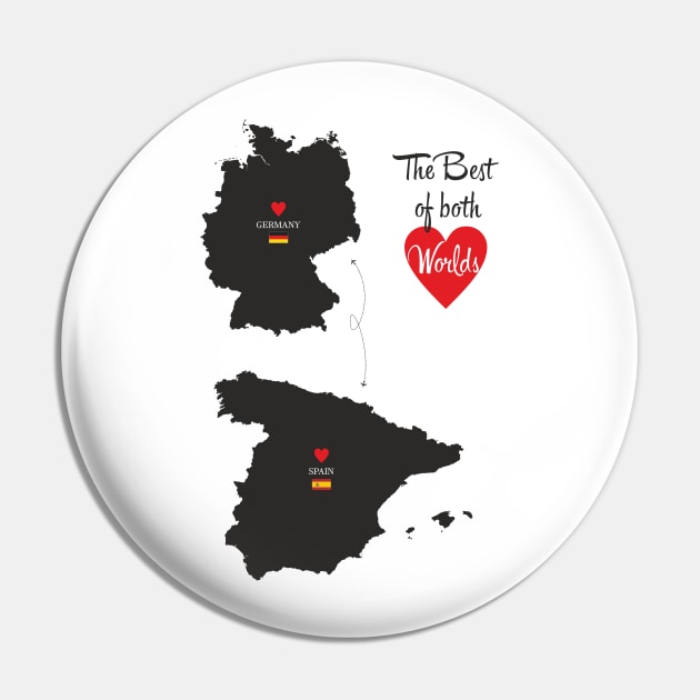 The Best of both Worlds - Germany - Spain Pin by YooY Studio