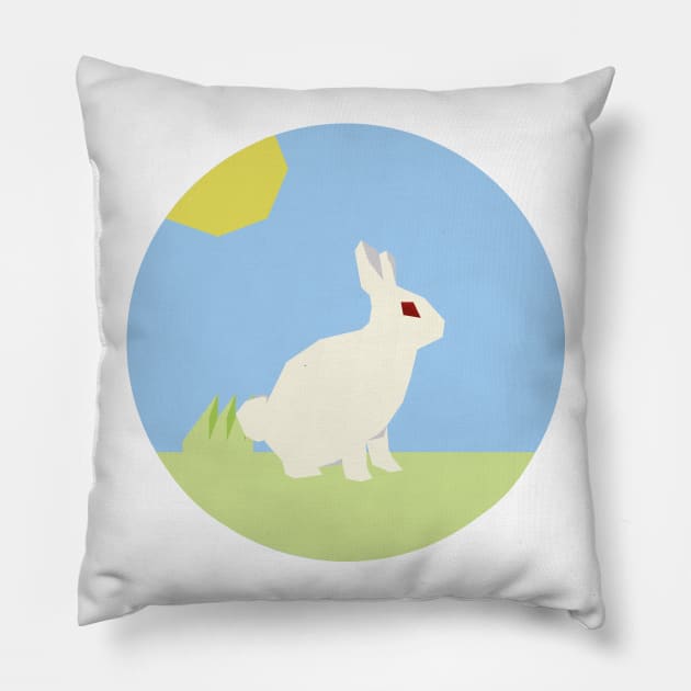 Sunny Rabbit Pillow by Server250exe