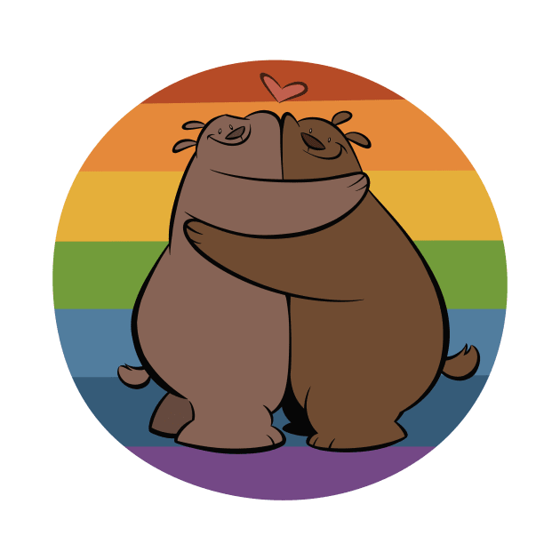 Rainbow Bear Hug by westinchurch