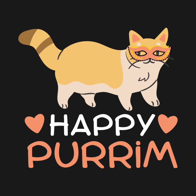 Happy Purrrim Kitty Cat Jewish Purim by larfly