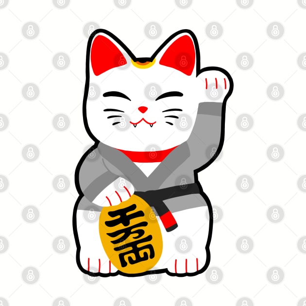 Jiu jitsu maneki neko bjj black belt by sivelobanova