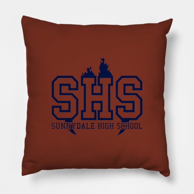 Sunnydale High School Logo Merch Pillow by pandutrisanjaya