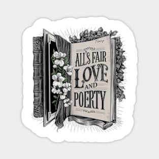 all s fair in love and poetry book Magnet