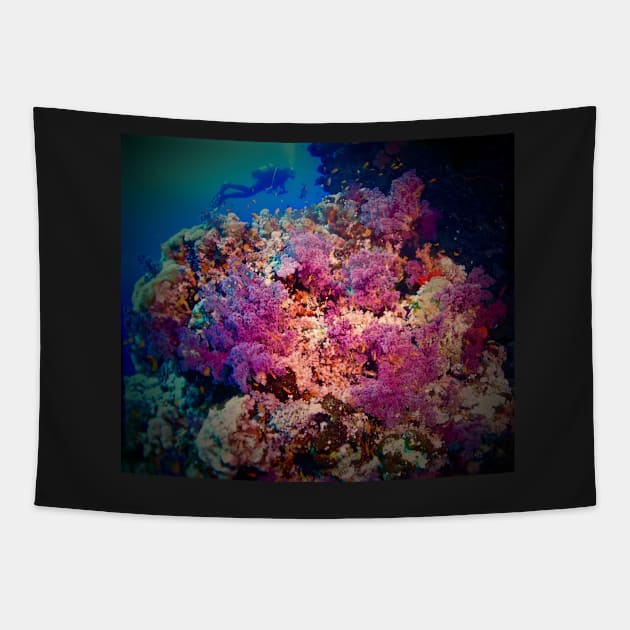 OCEAN BLOSSOM Tapestry by dumbodancer