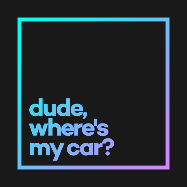 Dude, where's my car? Minimal Color Typography by meeneemal