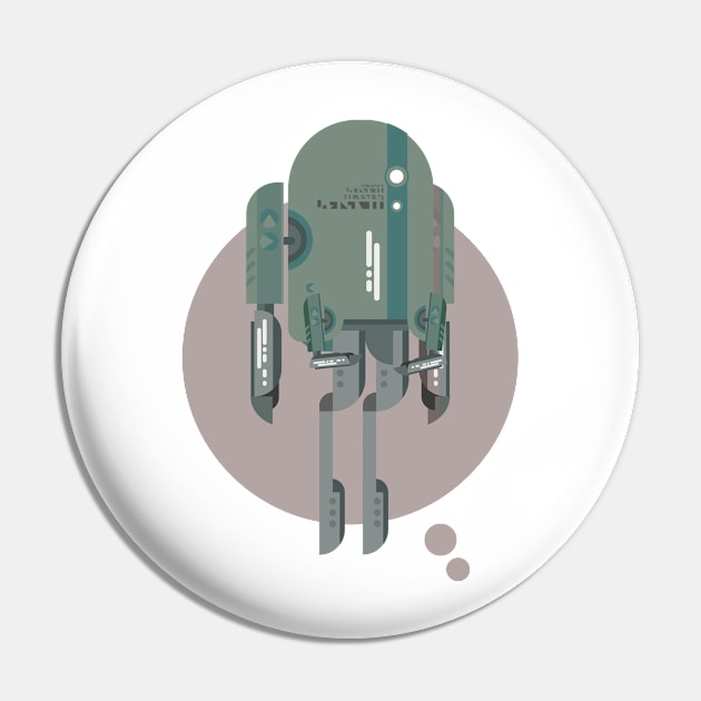 Robot Matte Silver Pin by WalterPfander50