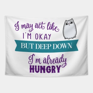 Already Hungry Cute Cat Tapestry