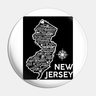 New Jersey map Pin