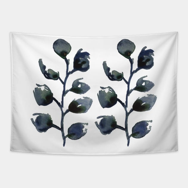 Watercolor botanica Tapestry by Bunlinked