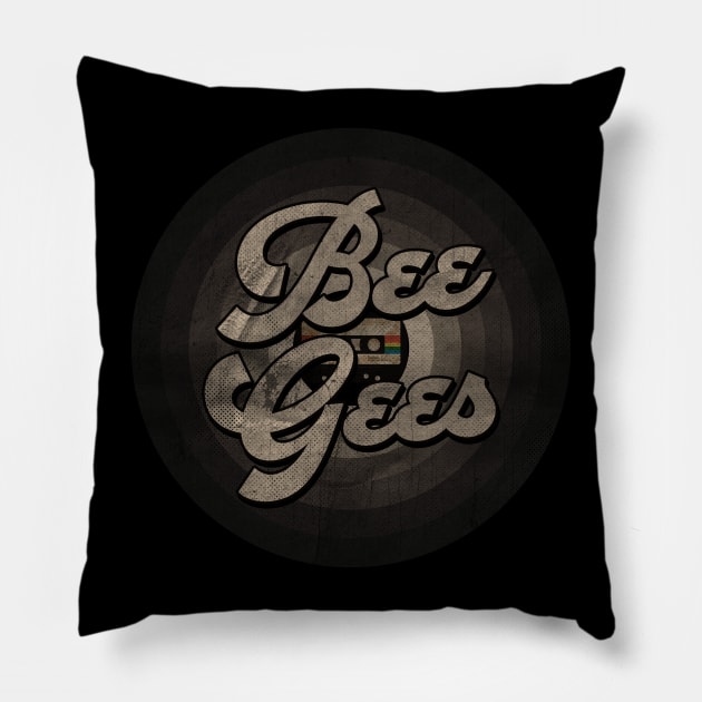 Bee First Name Retro Tape Pattern Vintage Styles Pillow by Female Revenant 