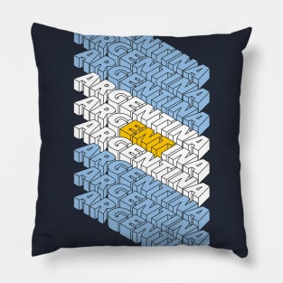 Geometric Argentina type flag Pillow