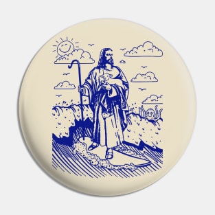 Jesus Surfing Pin